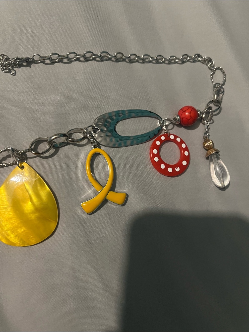 #123. Handmade Upcycled Boho Belt Chain with Detachable Pendants -One of a Kind - Picture 11 of 15